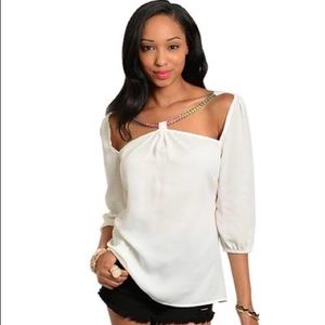 Off White Fashion Blouse